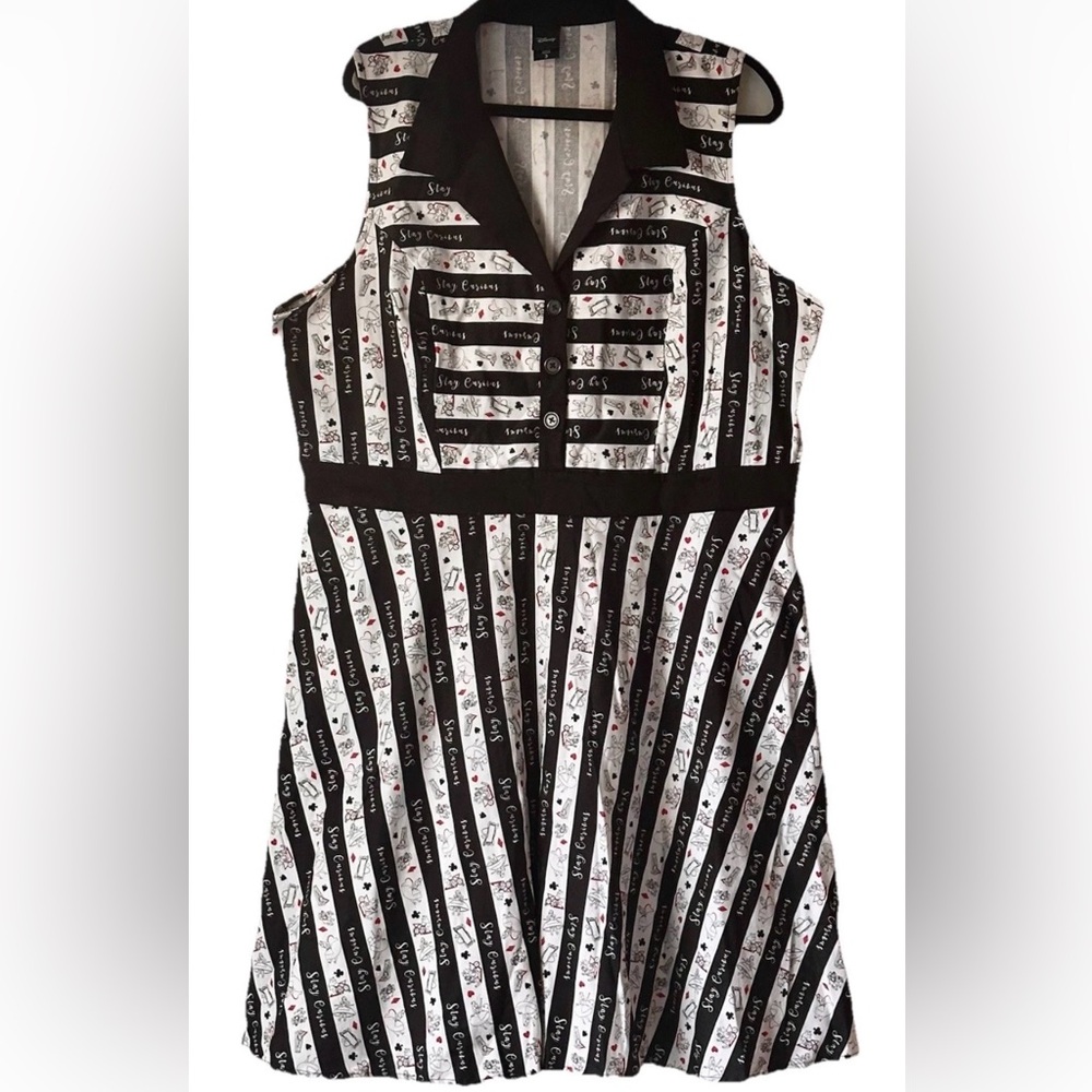 Her Universe Disney Alice In Wonderland Striped Fit & Flare Dress Plus Size 3X